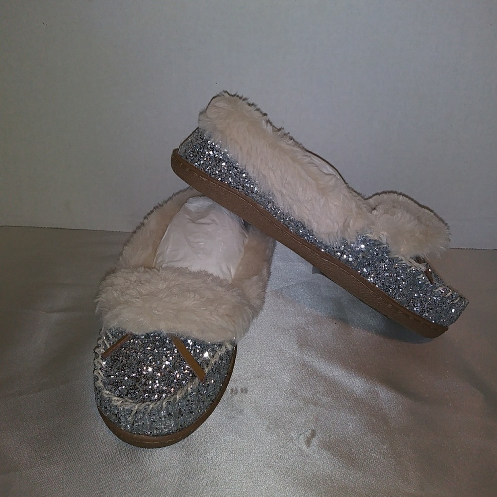 INC GLITTER SLIPPERS